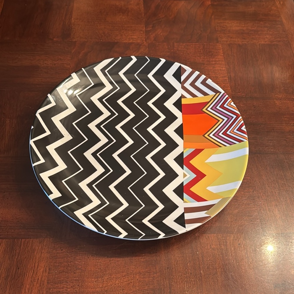 Missoni for Target 14" Platter Plate Centerpiece Decor Chevron Patterned Plate